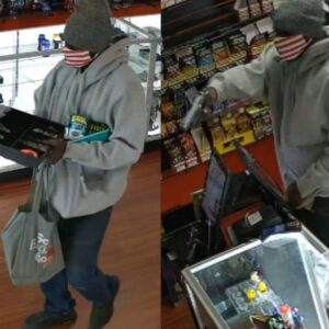 Las Vegas police seek man accused of armed robbery