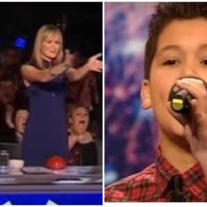 The judge stopped him and asked him to sing another song. No need for words, just watch the video!