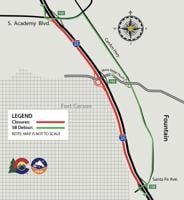 Traffic updates: Part of I-25 closed upcoming days
