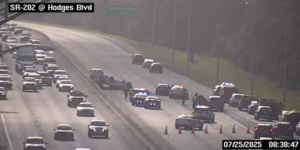 Accident Closes Eastbound JTB at Hodges Blvd.