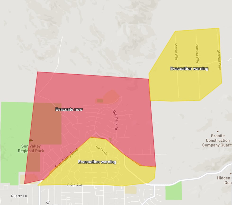 A new map of evacuations for the Van Fire