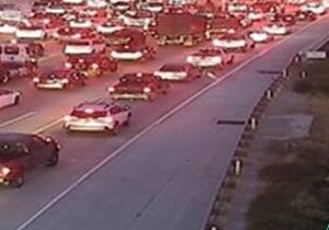 Semi-Truck Crash Closes Westbound 91 Freeway Lanes in Yorba Linda