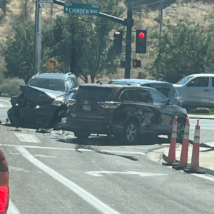Traffic flowing again on Chinden Boulevard after crash cleanup in Garden City.